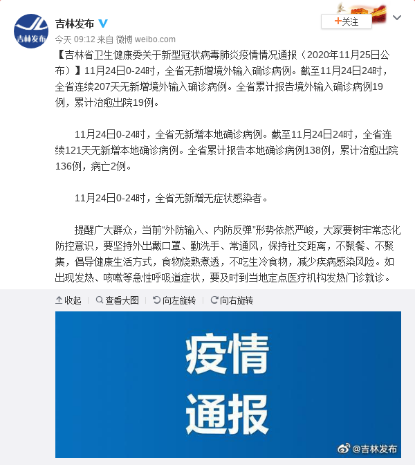 吉林省疫情最新通报情况分析