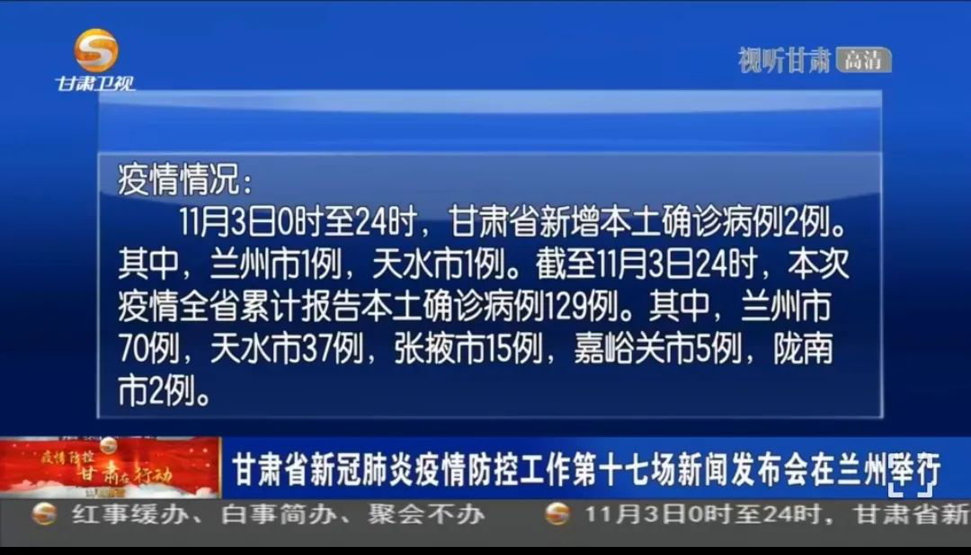甘肃省疫情防控最新情况通报
