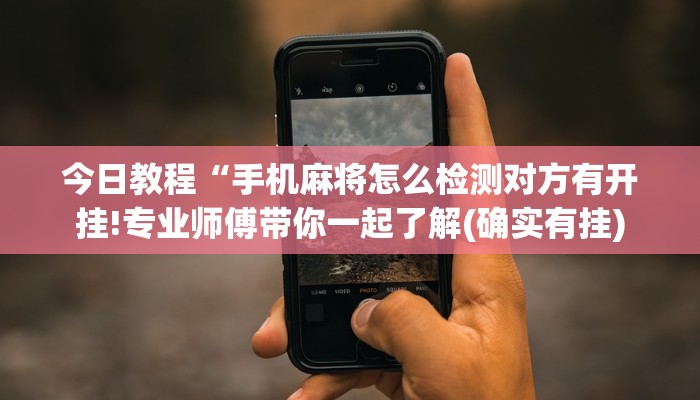 今日教程“手机麻将怎么检测对方有开挂!专业师傅带你一起了解(确实有挂)