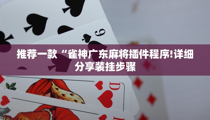 推荐一款“雀神广东麻将插件程序!详细分享装挂步骤