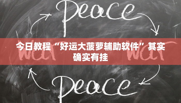 今日教程“好运大菠萝辅助软件”其实确实有挂