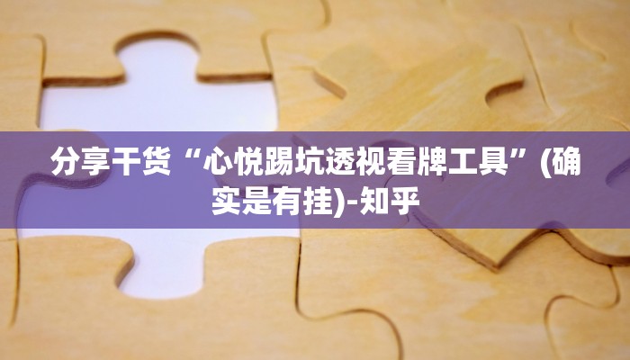 分享干货“心悦踢坑透视看牌工具”(确实是有挂)-知乎
