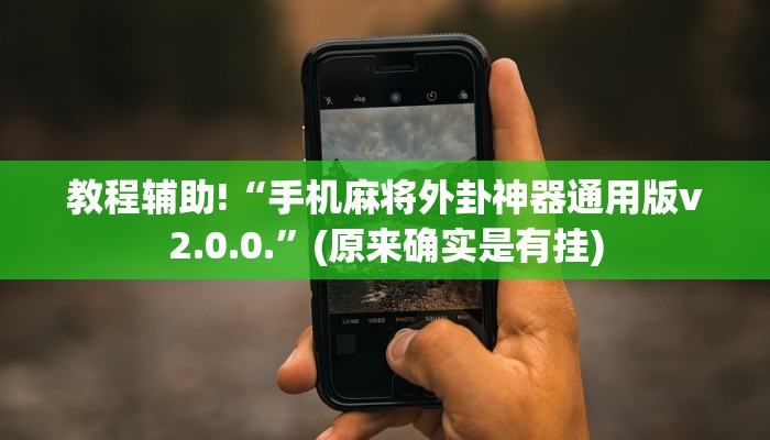 教程辅助!“手机麻将外卦神器通用版v2.0.0.”(原来确实是有挂)
