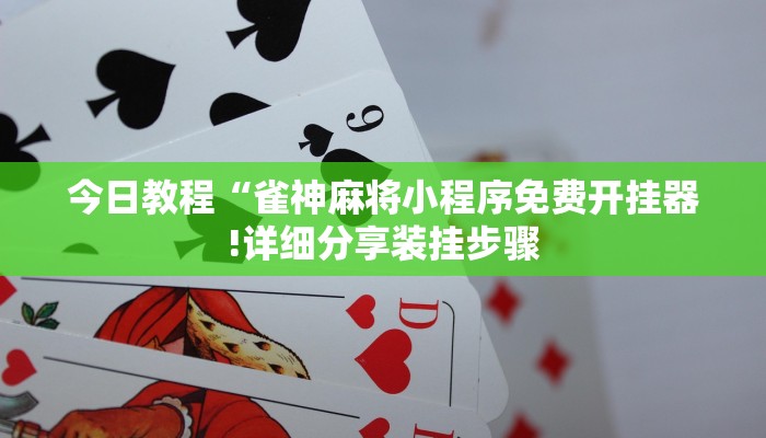 今日教程“雀神麻将小程序免费开挂器!详细分享装挂步骤