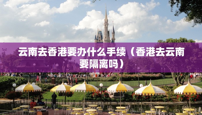 云南去香港要办什么手续（香港去云南要隔离吗）