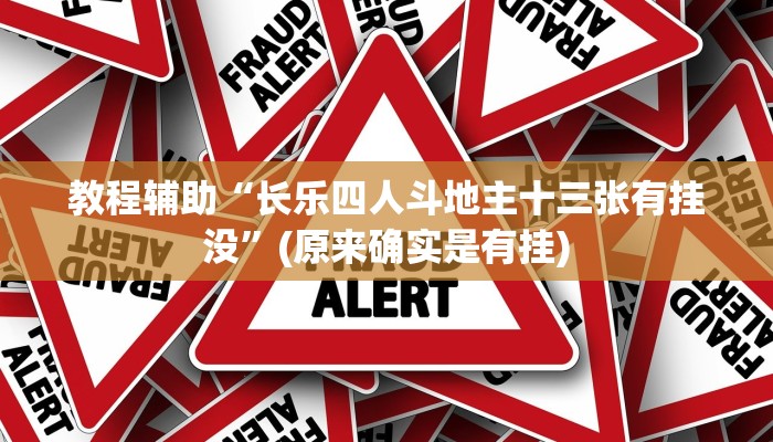教程辅助“长乐四人斗地主十三张有挂没”(原来确实是有挂)