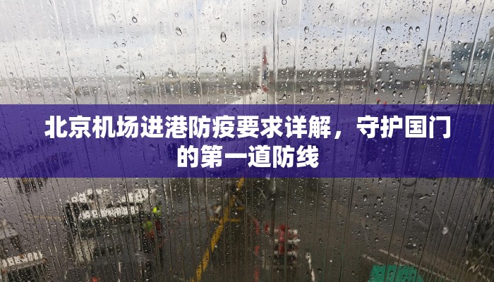 北京机场进港防疫要求详解，守护国门的第一道防线